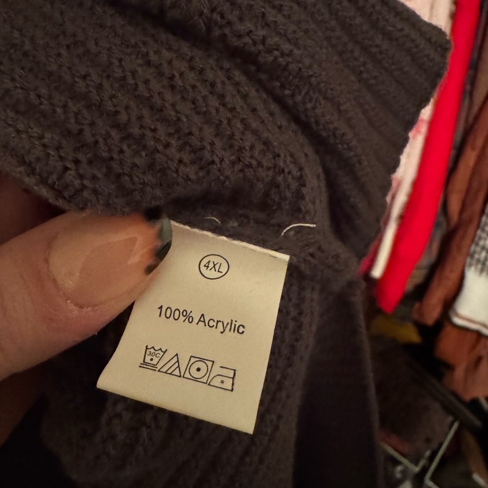 Charcoal Gray Women's Plus Size Sweater - Size 4X - Picture 4 of 5